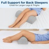image:image5 STARS UNITED Knee Pillow for Back Sleeping  Cooling Cover  Memory Foam Cushion for Sciatica Pain Relief  Under Leg Support for Sleeping on Back  Half Moon Bolster for Bed Arctic GrayNatural Gray