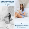 image:image5 STARS UNITED Knee Pillow for Back Sleeping  Cooling Cover  Memory Foam Cushion for Sciatica Pain Relief  Under Leg Support for Sleeping on Back  Half Moon Bolster for Bed Arctic GrayArctic Gray