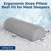 image:image5 STARS UNITED Knee Pillow for Back Sleeping  Cooling Cover  Memory Foam Cushion for Sciatica Pain Relief  Under Leg Support for Sleeping on Back  Half Moon Bolster for Bed Arctic GrayArctic Gray