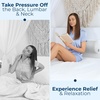 image:image5 STARS UNITED Knee Pillow for Back Sleeping  Cooling Cover  Memory Foam Cushion for Sciatica Pain Relief  Under Leg Support for Sleeping on Back  Half Moon Bolster for Bed Arctic GrayNatural Gray