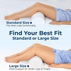 image:image5 STARS UNITED Knee Pillow for Back Sleeping  Cooling Cover  Memory Foam Cushion for Sciatica Pain Relief  Under Leg Support for Sleeping on Back  Half Moon Bolster for Bed Arctic GrayWhite