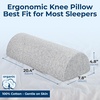 image:image5 STARS UNITED Knee Pillow for Back Sleeping  Cooling Cover  Memory Foam Cushion for Sciatica Pain Relief  Under Leg Support for Sleeping on Back  Half Moon Bolster for Bed Arctic GrayNatural Gray