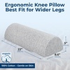 image:image5 STARS UNITED Knee Pillow for Back Sleeping  Cooling Cover  Memory Foam Cushion for Sciatica Pain Relief  Under Leg Support for Sleeping on Back  Half Moon Bolster for Bed Arctic GrayNatural Gray