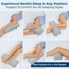 image:image5 STARS UNITED Knee Pillow for Back Sleeping  Cooling Cover  Memory Foam Cushion for Sciatica Pain Relief  Under Leg Support for Sleeping on Back  Half Moon Bolster for Bed Arctic GrayArctic Gray