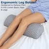 image:image5 STARS UNITED Knee Pillow for Back Sleeping  Cooling Cover  Memory Foam Cushion for Sciatica Pain Relief  Under Leg Support for Sleeping on Back  Half Moon Bolster for Bed Arctic GrayGrey